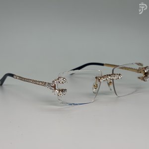 Gafas de sol unisex con diseño hip hop, montura de lujo con diamantes incrustados, corte de corazón, diamante VVS y moissanita. - Product Image 4