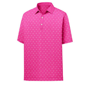 Chemise à manches courtes unie pour homme avec logo sur le devant, style décontracté, coupe classique, respirante, séchage rapide, tissu tricoté 100% polyester - Product Image 5