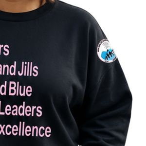 Women's Black Pullover <b>Sweatshirt</b> Featuring Mothers Jacks and Jills <b>Pink</b> Future Leaders Black Excellence Front Text for Casual - Product Image 5