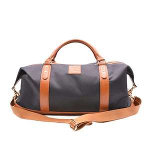 Sacs de voyage week-end pour hommes en cuir PU marron et noir haut de gamme, grands sacs de sport en cuir végétalien pour hommes - Product Image 1