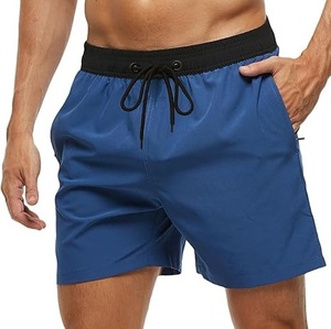 LOW MOQ Wholesale <b>Mens</b> Swimming Shorts Quick Dry Swim Short <b>Trunks</b> Custom Summer Beach Solid Color Swimwear Shorts Breathable - Product Image 5