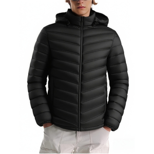 Dernière conception, veste d'hiver pour homme à capuche personnalisée, légère et surdimensionnée, manteau chaud et tendance, vêtements d'extérieur, doudoune - Product Image 3