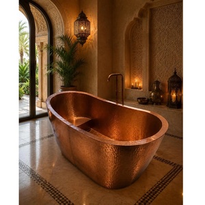 Bañera de Lujo Moderna, Ecológica, de Cobre, Estilo Regal, Hecha a Mano, Independiente, para Hoteles, Resorts y Villas - Product Image 1