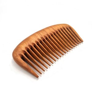 Peine de Barba Ovalado de Bambú y Sándalo de Alta Calidad para Hombre, con Logotipo Láser, Masajeador de Barba, Peine de Bolsillo de Madera, Artesanía Natural - Product Image 2