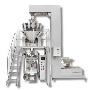 Machine de remplissage de sachets à 10 têtes avec peseuse multi-têtes pour l'emballage de poudres alimentaires, électrique automatique 220V, contrôle PLC, moteur haute performance - Product Image 1