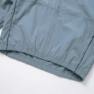 Survival Pro Coupe-vent léger à capuche — Veste à fermeture éclair intégrale bleu mat/vert sarcelle |   Coupe-vent, pliable, OEM/ODM, marque privée - Product Image 6