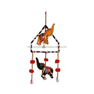 Mini carillon éolien en coton éléphant de qualité supérieure le plus vendu à la main, parfait pour accrocher au mur et à la porte - Product Image 1