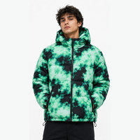 Parka d'hiver décontractée pour homme, style urbain, tendance, chaude, respirante, matelassée, streetwear, légère, en toile, effet teinture dégradée