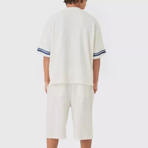 Custom Logo Summer Unisex Tracksuit Shoulder <b>Tshirt</b> Sleeve Shirt Shorts Sets Casual Streetwear 2-Piece Suit Windproof - Product Image 2
