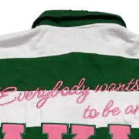 Chemise à col rayé Sorority Inc pour femmes, haut décontracté d'inspiration grecque, tissu de qualité supérieure, coupe confortable, vêtements élégants