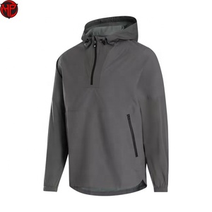 Veste de golf décontractée pour homme, coupe ample, coupe-vent, respirante, à capuche, demi-zip, pour sports de plein air, avec logo personnalisé, style streetwear - Product Image 1