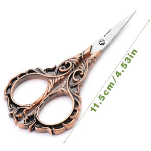 Ciseaux de couture exquis de petite taille pour salon de beauté, ensemble de ciseaux à broder vintage en acier inoxydable - Product Image 3