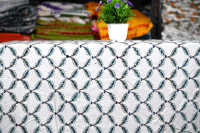 Nappes florales en coton de haute qualité imprimées à la main, fabriquées artisanalement, écologiques, personnalisables, anti-poussière et réutilisables