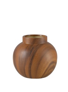 Vase de table en céramique à motif bois, support rond pour bourgeons, décoration écologique pour la maison - Product Image 5