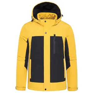 Men 2021 Spring Autumn New Outdoor Warm Casual Hooded Ski Jacket Coat Men Outfits Waterproof Thick Cotton Classic Jackets 4XL