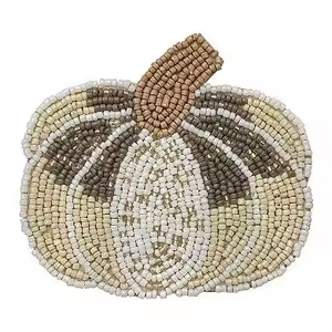 Handcrafted Bohemian Art <b>Beaded</b> Cocktail <b>Coasters</b> Reusable Luxury Table Accessory for Dining Table - Product Image 4