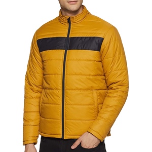 2024 Custom Printed 100% Nylon Men's Puffer <b>Jacket</b> with Stand Collar Hooded Logo Wholesale <b>Winter</b> <b>Jacket</b> Pocket Bubble Style - Product Image 1