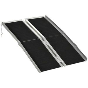Portable Foldable Carpeted 4-Threshold Wheelchair Ramp Handicap Accessible Accessory - Product Image 1
