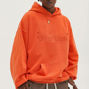 Men Relaxed Oversized <b>Hoodie</b> Heavyweight Brushed Fleece Hooded Sweatshirt Urban Casual Streetwear Daily Comfort - Product Image 2