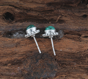 Boucles d'oreilles pendantes en turquoise naturelle, forme goutte d'eau, avec halo perlé en argent sterling 925, style vintage bohème, cadeau de mariage de luxe, bijoux raffinés - Product Image 3