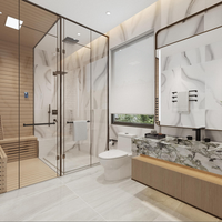 Service de design d'intérieur moderne de luxe européen George Group, rendu 3D, décoration intérieure