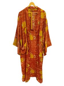 Kimono de Lujo con Parches de Seda, Túnica Larga para Dormir o como Cubre Bikini, Kimono Hecho a Mano con Sari de Seda Reciclada Vintage de la India - Product Image 6