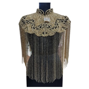 Cape en dentelle à sequins perlés 2026 avec tissu 100 % coton et acier inoxydable aux meilleurs prix d'Inde - Product Image 1