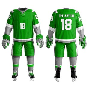 Conjunto de Uniformes Deportivos Personalizados de Alta Demanda con Nombre y Número del Equipo, Camiseta y Pantalones Cortos para Hockey sobre Hielo - Product Image 4