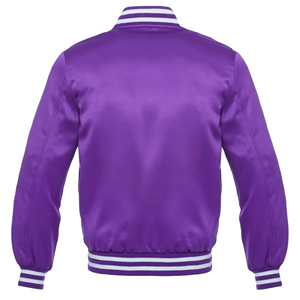 Chaqueta Bomber de Satén para Hombre, Elegante, Cómoda, de Alta Calidad, Ideal para Uso Casual, Transpirable, Chaqueta Varsity - Product Image 2