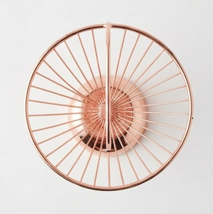 Panier à fruits en fil de cuivre, design géométrique, élégant panier de rangement en métal pour la cuisine, porte-fruits, bol à légumes - Product Image 3