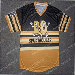 เสื้อเบสบอลคุณภาพสูงจากผู้ผลิต OEM ระบายอากาศได้ดี พิมพ์ลายโลโก้ด้านหน้าด้วยเทคนิค Dye Sublimation เสื้อเจอร์ซีย์เย็บสำเร็จรูป - Product Image 3