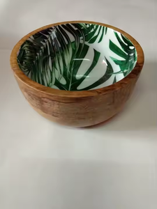 ชามไม้พิมพ์ลายคลาสสิกสำหรับเสิร์ฟซุปและสลัดในงานปาร์ตี้ - Product Image 2