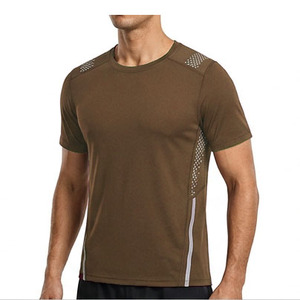 Camiseta Deportiva para Hombre, Ajustada, Reflectante, 100% Poliéster, Manga Corta, para Gimnasio, Secado Rápido, Compresión - Product Image 4