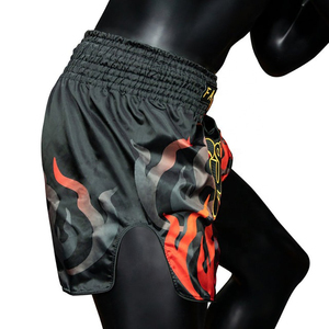 Pantalones Cortos de Muay Thai Personalizados al por Mayor, de Satén, para Kickboxing y Boxeo, 100% Poliéster, de Secado Rápido, Elásticos y Transpirables - Product Image 6