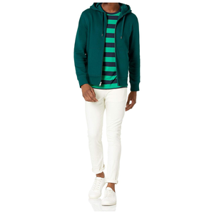 Sweat à capuche zippé pour homme, robuste, 100% coton, teinture unie, avec couleurs et tailles personnalisées, service OEM, en vente. - Product Image 6