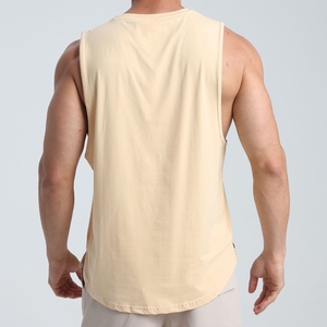 Camiseta Deportiva sin Mangas para Hombre, con Logotipo Personalizado, Transpirable, Talla Grande, Mezcla de Poliéster/Algodón, 240g, Cuello Redondo, para Gimnasio - Product Image 6