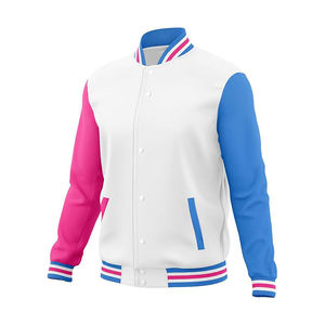 Veste universitaire à motifs pour homme, mélange de laine et de polyester, imprimé à carreaux, style baseball, classique, sophistiqué, hiver - Product Image 1