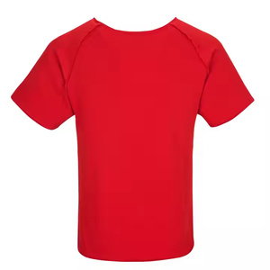 Camiseta Roja de Manga Corta para Hombre, Cuello Redondo, Corte Regular, Lisa, Informal, 100% Algodón, Secado Rápido, Transpirable, Ecológica - Product Image 2