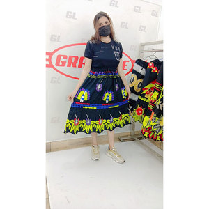 Ropa de Trabajo Personalizada para Mujer, Cintura Natural, Casual, Versátil, Largo Medio, Bordado, Cordón Ajustable, Antiarrugas, Transpirable, Algodón - Product Image 4