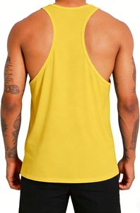 Vente en gros de débardeurs de sport pour hommes sans couture, respirants, 95% coton/5% élasthanne, modèle STELLAR STR-GYM-V33 Smart - Product Image 4