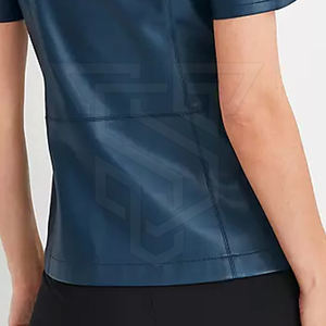 Nouveauté, débardeur en cuir décontracté pour femmes, logo personnalisé, best-seller, col en V, haute qualité, respirant - Product Image 6