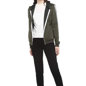 Sweat à capuche rayé Pro-Fit pour femme, logo personnalisé, vêtements de sport performants, tenue d'entraînement pour équipe professionnelle, nouveau modèle 2026 - Product Image 4