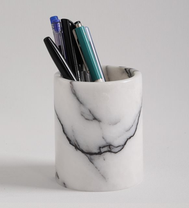 Top Solid Marble Pencil Holder <b>Office</b> <b>Supplies</b> Desk Accessories Organizer Marble Pencil Pen Holder At Lowest Price - Product Image 1