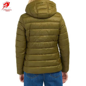 Slim Fit Seamless Women Puffer <b>Jackets</b> For Body Contouring <b>Workout</b> Supportive Ribbed Texture Winter Clothing - Product Image 2