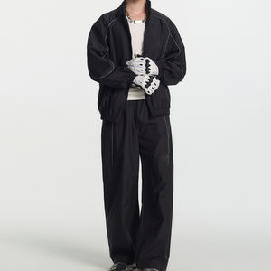 Conjunto Deportivo Unisex Cortavientos de Nailon de Alta Calidad, Chaqueta con Cierre para Correr, Traje de 2 Piezas Resistente al Viento para Otoño, para Hombre y Mujer - Product Image 5