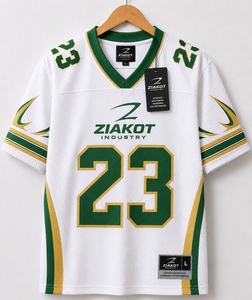 Venta al por Mayor Directa de ZIAKOT INDUSTRY, Jersey de Fútbol Auténtico Personalizado en Blanco, Verde Hierba y Negro - Product Image 2