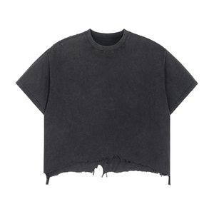 T-shirt Rétro Homme Style Urbain, Coton Haute Qualité, Coupe Ample Manches Courtes Épaules Tombantes, Oversize Boxy, Tissu de Gym Grammage 230 - Product Image 3