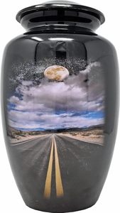 Adult Cremation Urn Human Ashes 220 Cubic Inches Custom Print Handmade Traditional Modern Style Metal Matte Tabletop <b>Vase</b> OEM - Product Image 6