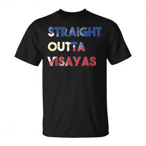 T-shirt Straight Outta Visayas per adulti, unisex, girocollo, manica corta, stampa digitale, design orgoglioso delle Filippine e delle isole filippine - Product Image 2