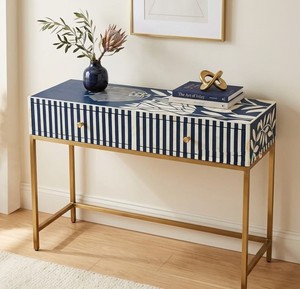 New Arrival Bone Inlay Console Table with 3 Drawers Moroccan Style Entryway Hallway Accent Furniture Luxury Modern Interior - Product Image 3